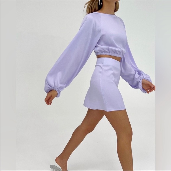 NWT | WE WORE WHAT
Satin Mini Slip Skirt
Heather Purple - Picture 11 of 13